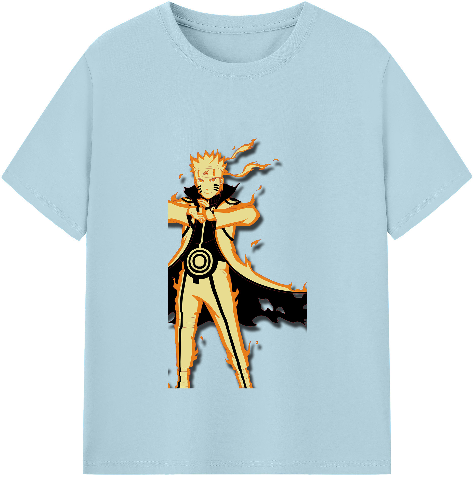 （画像用） NARUTO -ナルト- うずまき ナルト Uzumaki Naruto 綿100％半袖Tシャツ（フロントプリント）